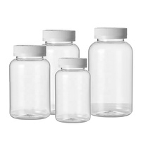 300cc 500cc 650cccclear PET Conteneur de complément alimentaire en plastique pour soins de santé Tablette de calcium Vitamine C Bouteille d'emballage gommeuse