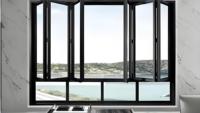 Fenêtre en aluminium Style et taille personnalisés Fenêtres pliantes de balcon revêtues de poudre