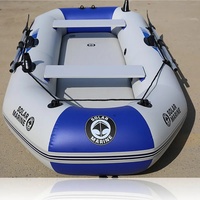 Bateau pneumatique de pêche Solar Marine 2,7 m pour 4 personnes, en PVC, avec plancher gonflable et tous les accessoires