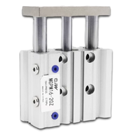 Cilindros Neumáticos de Aluminio Serie MGP-Z MGPM32-50Z/75Z/100Z/125Z/150Z/175Z/200Z, Cilindros Delgados con Varillas Guía y Rodamientos