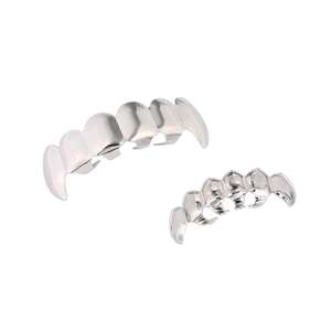 Hip Hop Gold Brace Grillz Cuerpo <span class=keywords><strong>de</strong></span> latón <span class=keywords><strong>de</strong></span> moda Vampiro Lobo Dientes Rejilla Estilo para fiestas Bodas Compromisos Aniversarios - Product Image 6