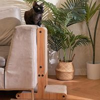 Arbre à chat double face en forme de T, écologique, en bois et carton, pour chats d'intérieur - Protection de meubles