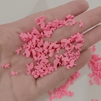 500g de tranches d'argile polymère d'été, motifs flamant rose, oiseau, palmier vert, pour slime, shaker, fournitures pour gobelets boule de neige et DIY