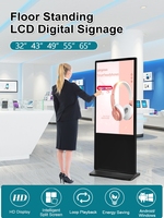 Layar Digital Signage LED Tipe Kabinet Berdiri |   32" 43" 50" 55" 65" 75" 86" 98" Layar Sentuh Kios Animasi Dalam Ruangan Grafis OEM