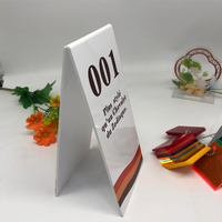 Présentoir de table en acrylique en forme de V pour nom de bureau, plaque signalétique de réception, idéal pour tables de salle à manger et cartes nominatives