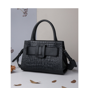 Sac fourre-tout bleu clair à motif crocodile ZhongHong pour femme, sac à bandoulière, sac à main, fermeture éclair, doublure en polyester, usage quotidien - Product Image 6