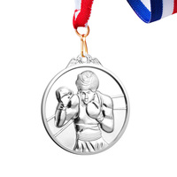 Médaillon souvenir 3d en métal personnalisé et personnalisé, médaillon de boxe, en or, argent, bronze, sport, muay thaï, à vendre, pièces
