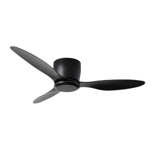 Ventilateur de plafond à LED intégré de 42 pouces avec télécommande, corps de lampe en fer noir et blanc, sans lampe - Product Image 1