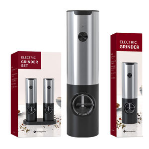 Portable Electric Salt Pepper Grinder Set <b>Battery</b> Power USB Source Mini BBQ Spice Grinder for Household Hotel Use Ceramic Blade - Product Image 1