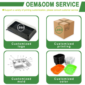 Sinh thái thân thiện dùng một lần ăn trưa hộp phân hủy sinh học takeout thức ăn nhanh bột bắp vỏ sò bột bắp thực phẩm container - Product Image 4