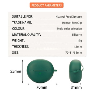 Échantillons Gratuits : Étui en Silicone pour Écouteurs, Accessoires pour Casques, Étui de Protection en Caoutchouc Silicone pour <span class=keywords><strong>Huawei</strong></span> FreeClip - Product Image 6