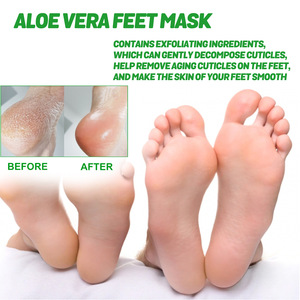 EELHOE 5 pares de mascarillas para pies con aloe vera para eliminar callosidades, hidratar, reparar y aclarar la piel dañada - Product Image 3