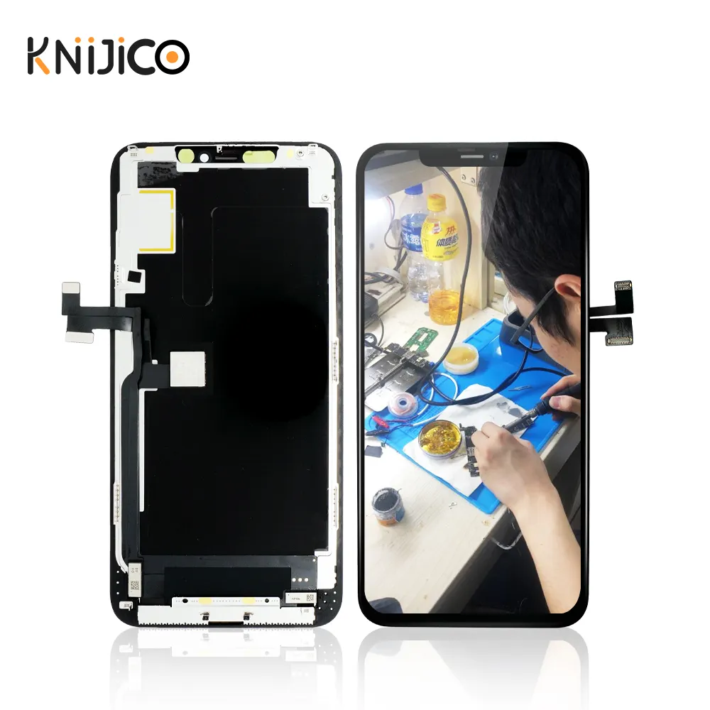 LCD para iPhone 11 Pro Max pantalla LCD 3D pantalla táctil digitalizador reemplazo montaje repuestos INCELL LCD