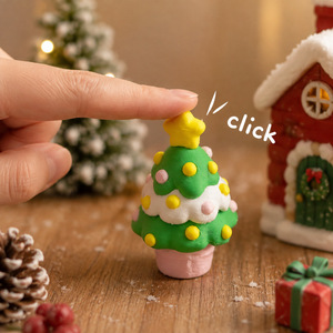 3D printed stress-relief toy, push-button Christmas tree, Christmas gift <b>box</b>, fingertip stress-relief toy - Product Image 1