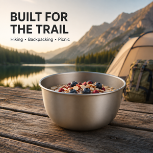 Tazón Apilable de Titanio para <span class=keywords><strong>Camping</strong></span>, Utensilios de <span class=keywords><strong>Cocina</strong></span> de Titanio Puro, Duraderos y Ligeros, para Senderismo, Excursionismo, Picnic y <span class=keywords><strong>Cocina</strong></span> al Aire Libre - Product Image 2