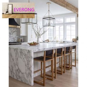 Trắng sứ Countertop tráng men sứ ngói nhà bếp phiến đá cẩm thạch bảng Top đá cẩm thạch Countertop - Product Image 3