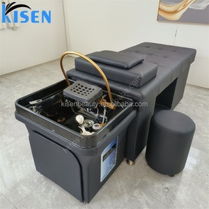 Kisen Hotselling Custom Salon Equipment Hair Spa Wash <b>Bed</b> with Water Storage tank Thai Massage Shampoo <b>Bed</b> with Water <b>Heater</b> - Product Image 6