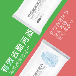 Down Jacket Cleaning Wipes 12pcs No Rinse Stain Remover For Clothes Care - Product Image 4
