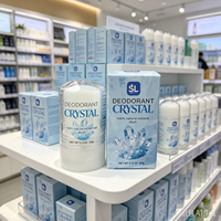 Déodorant minéral naturel écologique, cristal d'alun de potassium anti-transpirant, formule non parfumée, vente en gros directe usine