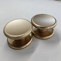 Poignée et bouton de meuble ronds en laiton brossé de luxe antique pour tiroir de bureau, quincaillerie de meubles de cuisine, design moderne
