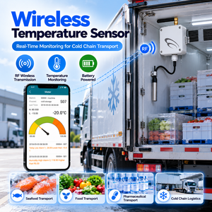 Sensor de temperatura inalámbrico, termostato con monitoreo en tiempo real para transporte en cadena de frío, sensor de temperatura a prueba de agua - Product Image 1