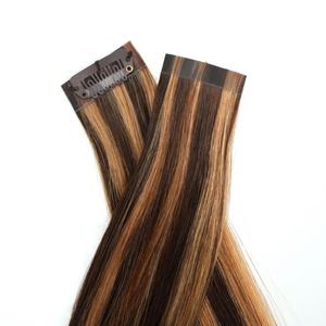 Extensions de cheveux invisibles sans couture de qualité supérieure en cheveux russes, vente en gros d'usine, 100% cheveux humains, à base de silicone - Product Image 6