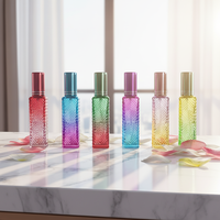 Flacon de parfum en verre réutilisable à dégradé de couleurs, 15 ml, vaporisateur fin rechargeable