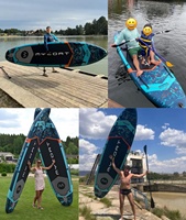 Chine Fabrication OEM Planche de surf Vente chaude 34 ''Planche de SUP gonflable Waterplay Surf Stand up Paddle Board pour les eaux de l'océan