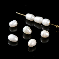 Perles de riz naturelles d'eau douce en gros, grandes perles ovales à trou, breloques en vrac pour la fabrication de bijoux DIY