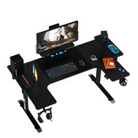 Bureau de jeu réglable Beisijie, nouveau modèle, RGB, pour ordinateur, électrique, en forme de U, grande table