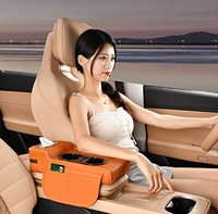 Nouveau modèle 2025 0711 – Housse de protection pour accoudoir central de voiture avec rehausseur et double porte-gobelets en cuir de haute qualité