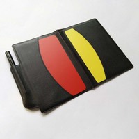 Ensemble de cartes jaunes et rouges pour arbitre de football, PVC imperméable, portefeuille portable pour arbitre, équipement