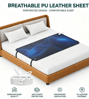 Surmatelas Conducteur pour Lit, en Cuir Perforé Respirant, Antistatique, Écologique et Personnalisable