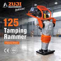 Pilonneuse vibrante ZUJI HCD125 essence/diesel/électrique 5,5 CV, compresseur de sol 220V/380V 125kg pour terrassement et routes