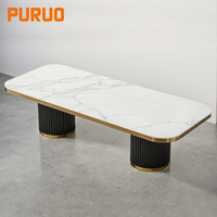 Table à manger moderne de luxe PURUO, blanche, 6 places, ovale, bureaux de maison et de bureau, table de cuisine nordique en bois massif, ensemble table et chaises