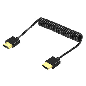Câble Ultra Mince 4k 60hz 3D 1080p 90 Degrés Angle Droit <span class=keywords><strong>Mini</strong></span> Micro Enroulé <span class=keywords><strong>Mini</strong></span> <span class=keywords><strong>HDMI</strong></span> vers <span class=keywords><strong>HDMI</strong></span> Câble Spirale <span class=keywords><strong>HDMI</strong></span> 48gbps - Product Image 1