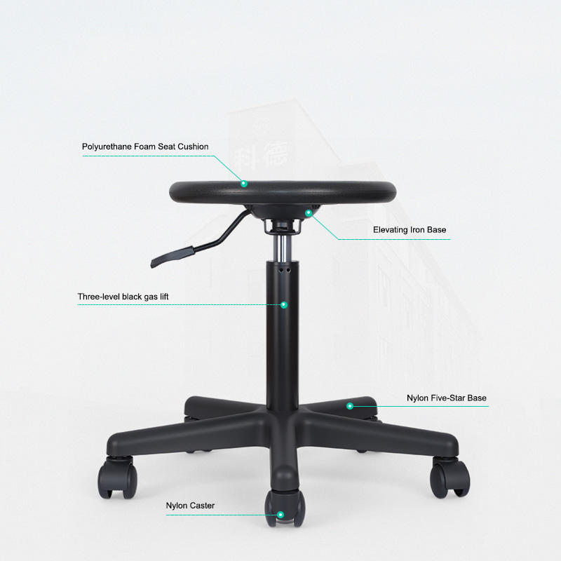 Factory Wholesale Low Cost PU Adjustable Height Swivel Laboratory Chair ...