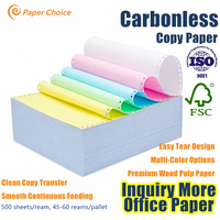 Papier NCR de haute qualité, papier d'imprimante multi-couches pour imprimantes matricielles 241x279mm/240x280mm/241x140mm Micro