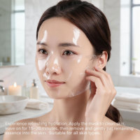 Masque facial en hydrogel d'algues en format voyage, marque privée, hydratant, éclaircissant, blanchissant, au collagène