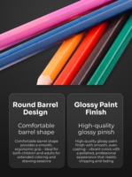 Crayons de couleur 12 couleurs, corps hexagonal en bois, peinture brillante, non toxiques pour enfants, pour colorier, dessiner, esquisser, fournitures scolaires