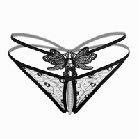 String Tangas Érotiques Femme Taille Basse Sexy Transparents Broderie Dentelle Tricotée Chaud Massage Entrejambe Perlé Vente en Gros Design Taille Basse