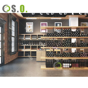 Armoire à vin Stand Packs d'affichage Vitrine d'affichage de vin Magasin Présentoir de vin avec lumière LED - Product Image 6