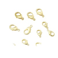 Fermoirs mousquetons plaqués or 18K/14K anti-décoloration pour la fabrication de colliers et accessoires DIY