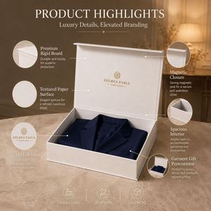 Caja Magnética de Lujo CRD para Ropa, Empaque de Papel Rígido con Cierre Magnético Negro e Inserto de Espuma Personalizado - Product Image 2