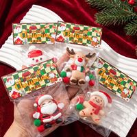 Nouvel ensemble de 12 jouets squishy de Noël unisexe en TPR à rebond lent, Père Noël, renne, bonhomme de neige, jouets anti-stress à presser 14+