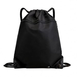 Mochila Grande con Cordón Ajustable, Bolsillo Frontal con Cremallera, Bolsa Deportiva de Poliéster para Gimnasio, Bolsa Promocional - Product Image 1
