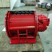 Treuil hydraulique multi-tonnes pour quai maritime, levage, accostage de navires, opérations offshore, équipement de machinerie robuste
