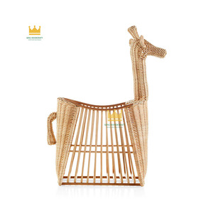 Panier de rangement moderne en rotin naturel écologique, multifonctionnel, en forme d'animal, tressé à la main, design à étages unique pour jouets d'enfants, vente en gros - Product Image 1