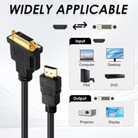 Cable HDMI a DVI SYONG, Adaptador Bidireccional Macho a Hembra, Conversor 1080P, 3D, Compatible con HDTV, PS3, PS4, DVD, 0.3m