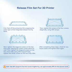Película de Desprendimiento Integrada para Impresora 3D MONO2 MONO4 MONO4 ULTRA, Nuevo Diseño de Clip de Fácil Instalación, Eficiencia Mejorada - Product Image 6